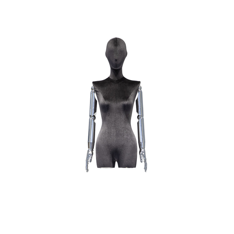 Tangan Elektroplated Half Body Display Manikin Wanita Dengan Berbagai Warna