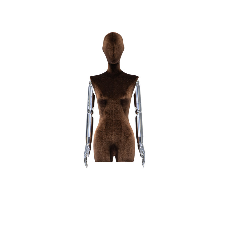 Tangan Elektroplated Half Body Display Manikin Wanita Dengan Berbagai Warna
