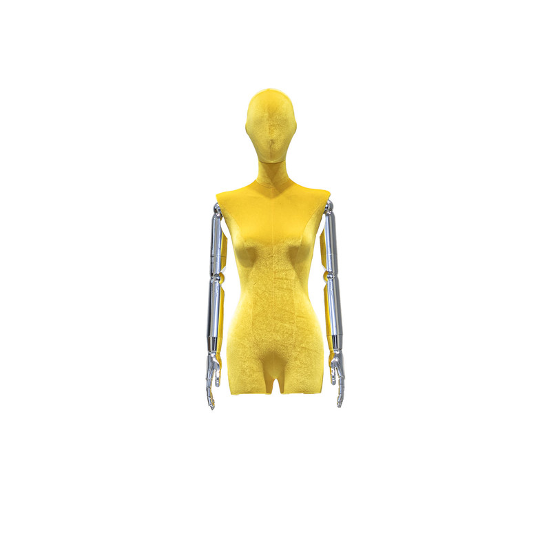 Tangan Elektroplated Half Body Display Manikin Wanita Dengan Berbagai Warna