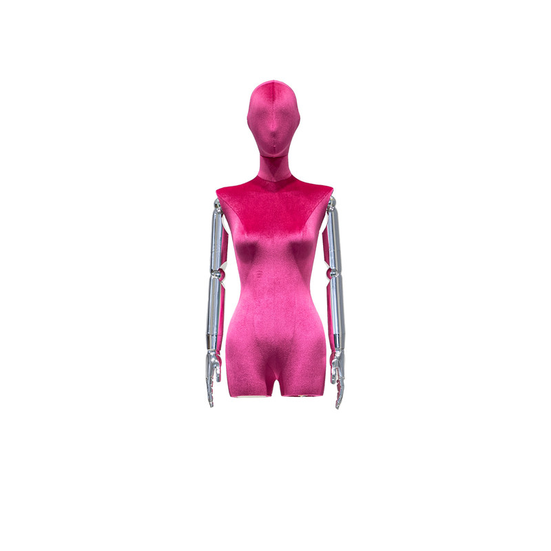 Tangan Elektroplated Half Body Display Manikin Wanita Dengan Berbagai Warna