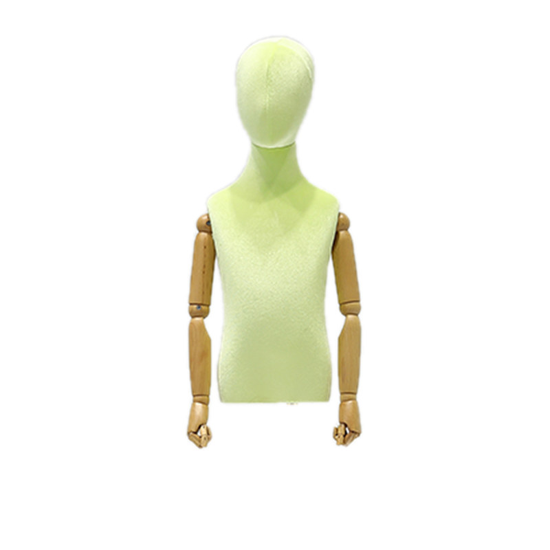 Berdiri Warna Setengah Tubuh Pria Mannequin Kain Linen Untuk Pameran Pakaian